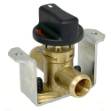 Picture of Dash or Panel Mounted 15mm (5/8") Brass Heater Valve with Mounting Bracket