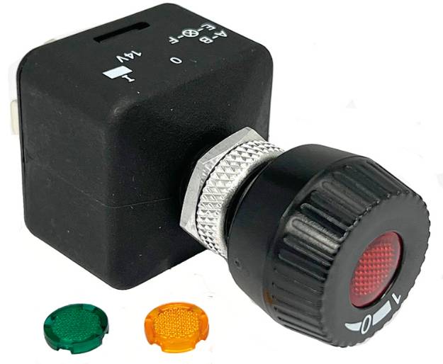Picture of Black Rotary On-Off Illuminated Switch