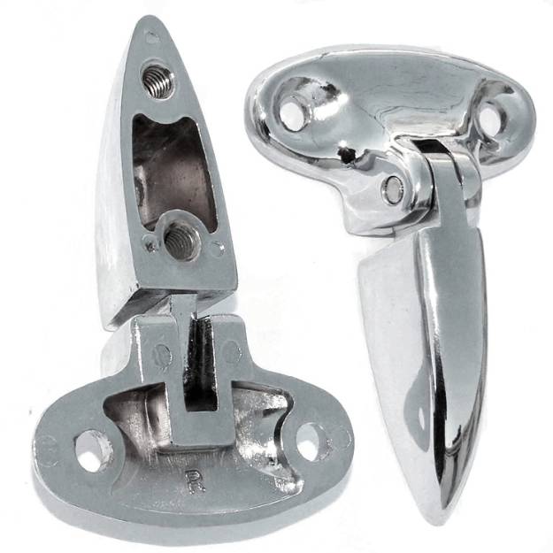 Picture of Chrome Mini Boot Hinges 90mm Pair
