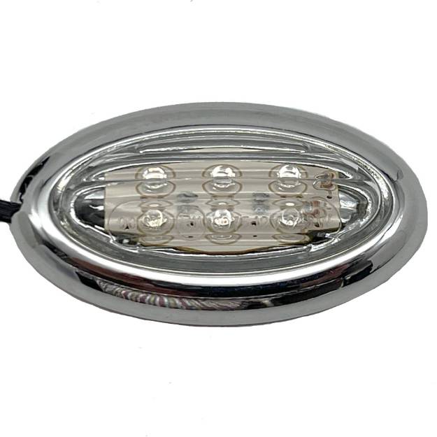 Picture of Oval LED Side Repeaters With Chrome Surround 67mm