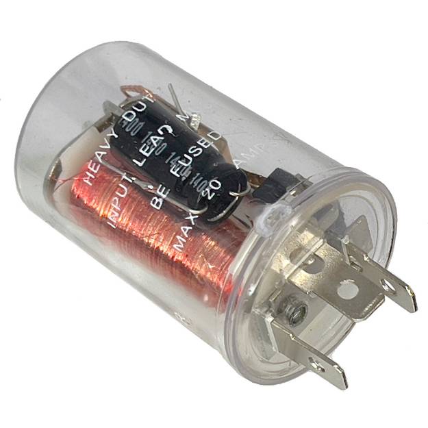 Picture of 3 Pin Transparent Electronic Flasher Relay 224 Watt Max