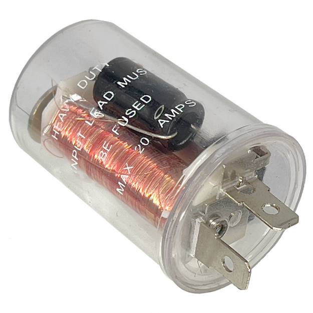 Picture of 2 Pin Transparent Electronic Flasher Relay 224 Watt Max