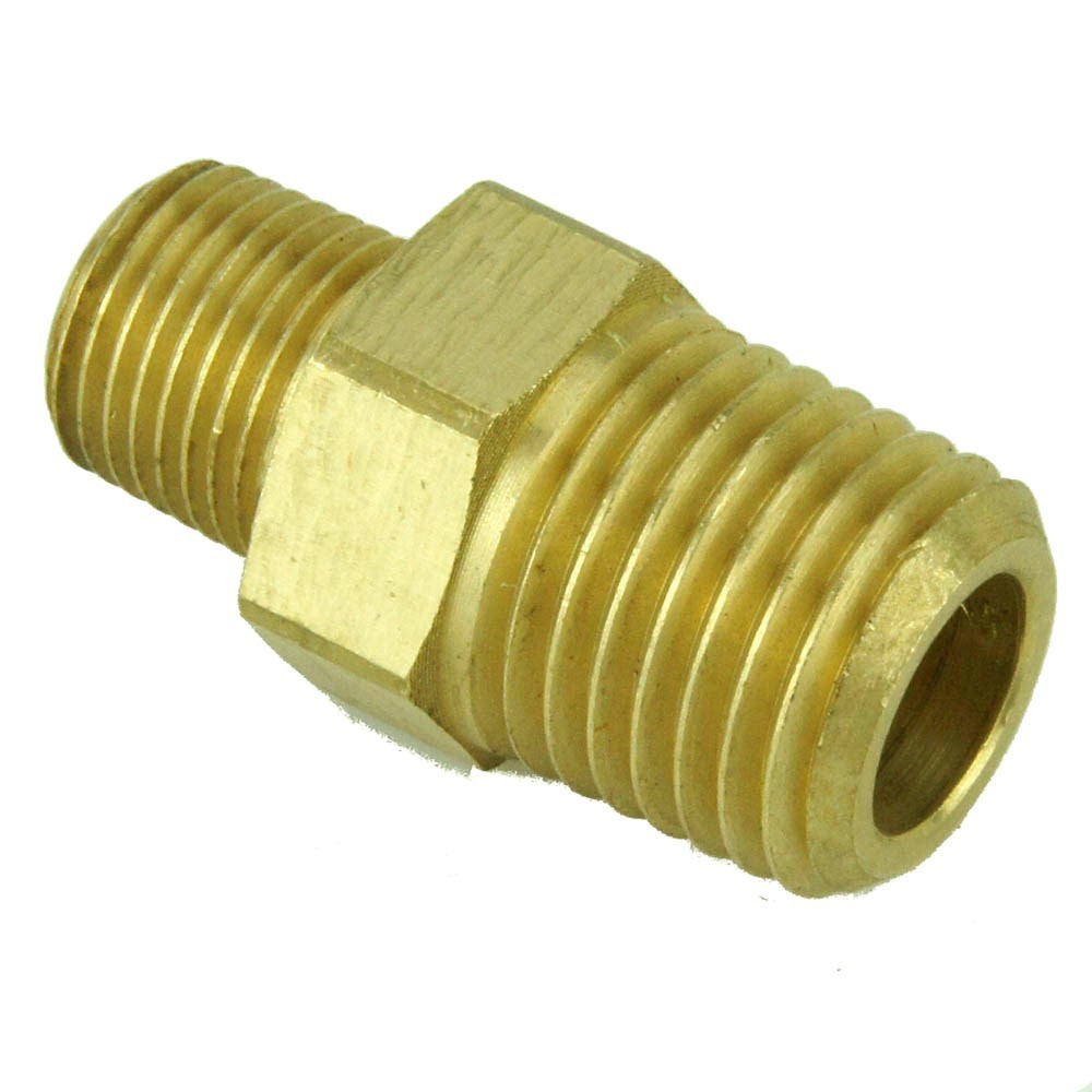 Air Fitting 1-4 NPT Male to 1-8 NPT Male Brass Reducer 
