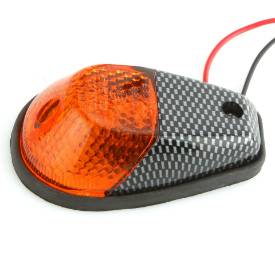 Picture of Wing Mount Indicators Carbon/Amber Lens 92mm