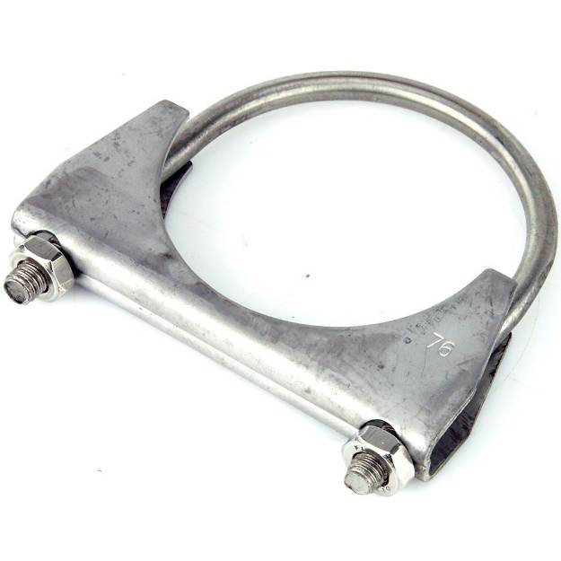 Stainless 'U' Exhaust Clamp 76m | Car Builder - Kit & Classic Car Parts