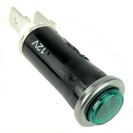 Picture of Small Blacked Chrome Bezel Green Warning Light