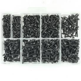 Picture of Black Flanged Head Pozi Self Tapping Screw Pack