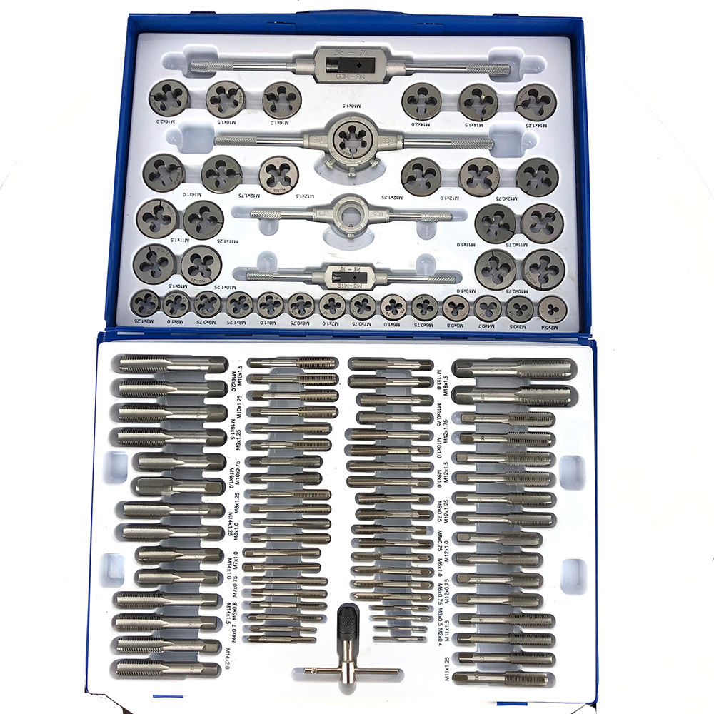110 PCS Tap and Die Combination Set Tungsten Steel METRIC Screw Kit 