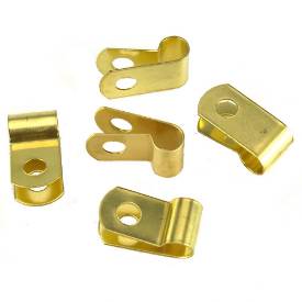 Picture of Brass 4.8mm 'P' Clips Pack of 5