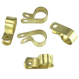 Picture of Brass 16mm 'P' Clips Pack of 5