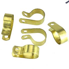 Picture of Brass 19mm 'P' Clips Pack of 5