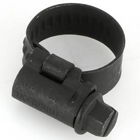 Black Coated Stainless Steel Hose Clip 8 - 16mm Sold Singly