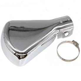 Picture of Chrome Fish Tail Exhaust Trim, Includes Clamp