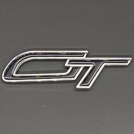 Picture of Chrome and Black Enamel Self Adhesive Script GT Badge