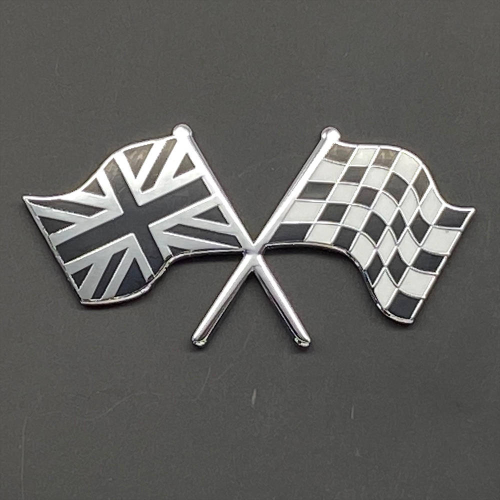 Union Jack Cross Flags Enamel Self Adhesive Badge Emblem For Classic Cars 