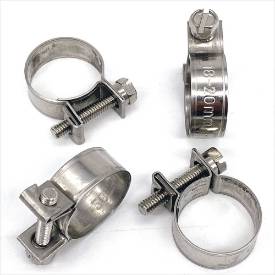 2x Stainless Steel Water Outlet Hose Pipe Clips 50mm to 70mm 
