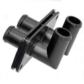 Picture of Black Nylon Twin 15mm Bulkhead Connector Angled