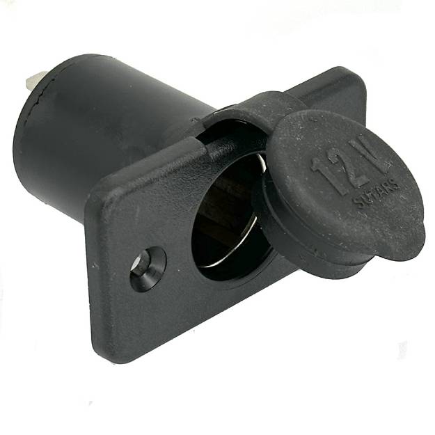Picture of Black Rectangular Lighter Power Socket Rubber Plug IVA OK 