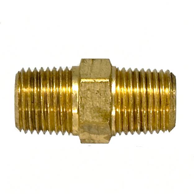 Picture of Brass Adapter 1/8 NPT Male to 1/8 NPT Male 