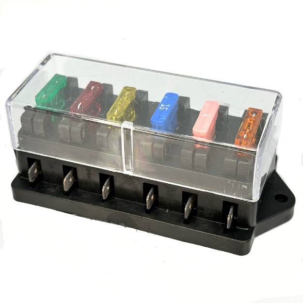 Picture of 6 Way Blade Fuse Box Side Entry