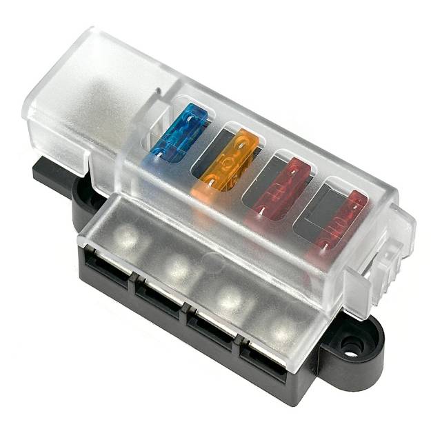 Picture of Compact Distribution Blade Fuse Box 4 Way With Cover