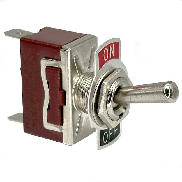 Picture of 15 Amp Chrome Toggle Switch Single Pole OFF-ON